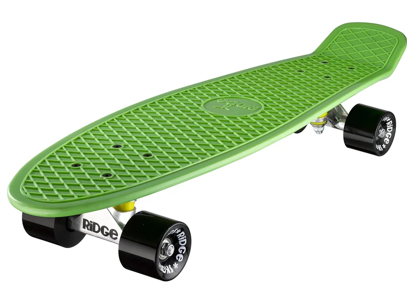 Ridge Skateboards Children Kids Big Brother Large Retro Cruiser-Green/Black Wheels, 27 Inch