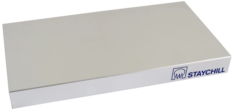 Saro Stay Cool 1/3 GN Cooling Serving Plate, Metal, Silver, 32.5 x 17.6 x 3.6 cm - Image 1