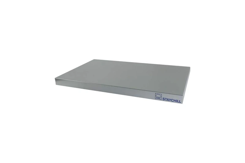 Saro Stay Cool 1/1 GN Cooling Serving Plate, Metal, Silver, 53 x 32.5 x 3.6 cm