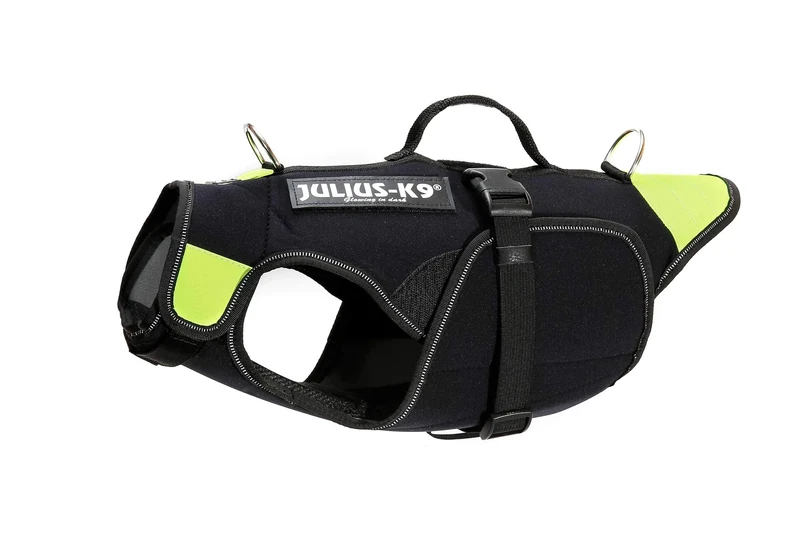 JULIUS-K9 IDC Multifunctional 3in1 Dog Vest, Size: S, Black and Neon - Image 1