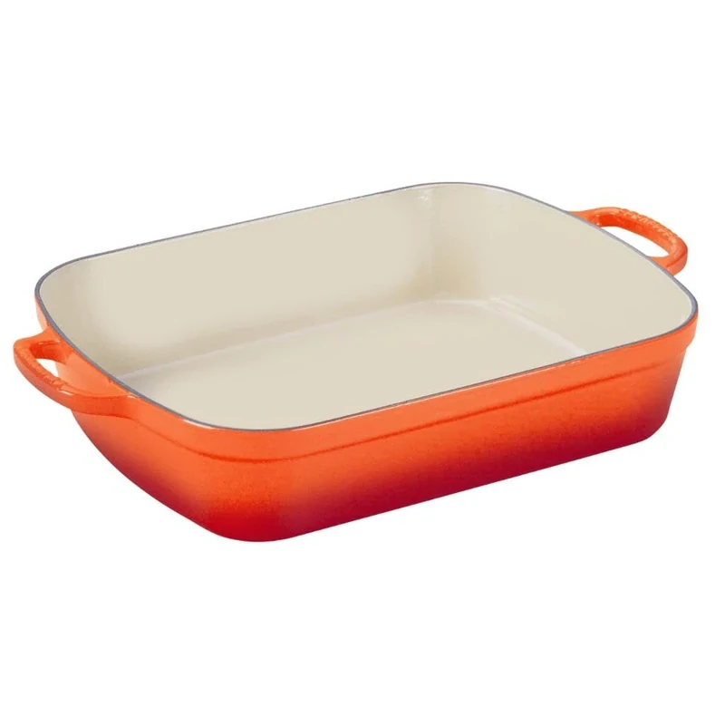 Le Creuset Signature Enamelled Cast Iron Rectangular Roasting Dish, 37 cm, 6.6 litres, Volcanic, 20184370902422
