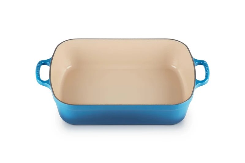 Le Creuset Signature Enamelled Cast Iron Rectangular Roasting Dish, 33 cm, 4.9 litres, Marseille Blue, 201843320