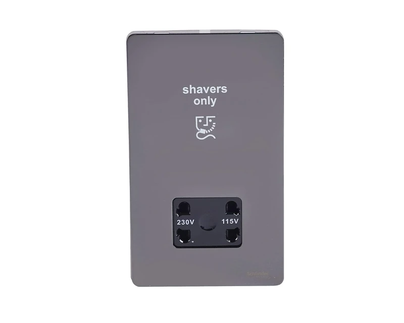 Schneider Electric - Ultimate screwless flat plate (USFP) Removable front plate for ease and efficient decorating - Wiring Devices Black Nickel - GU7490BBN