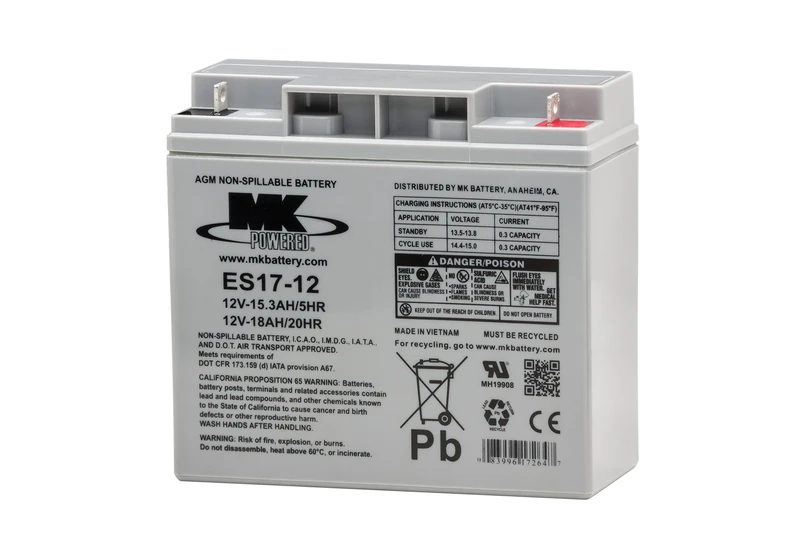 Power batteries ES17-12 12V 17Ah Sealed Lead Acid