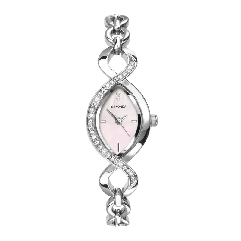 Sekonda Helena 22mm Silver Women's Pink Mother of Pearl Watch