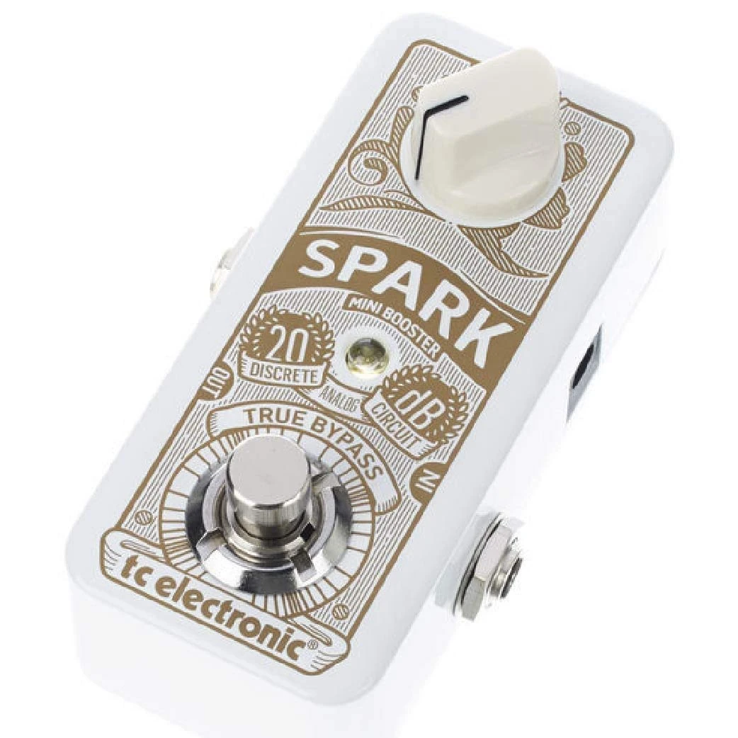 TC Electronic SPARK MINI BOOSTER Guitar Pedal - Ultra-Compact 20dB Clean Boost with PrimeTime Switching & True Bypass for Solos & Amp Drive