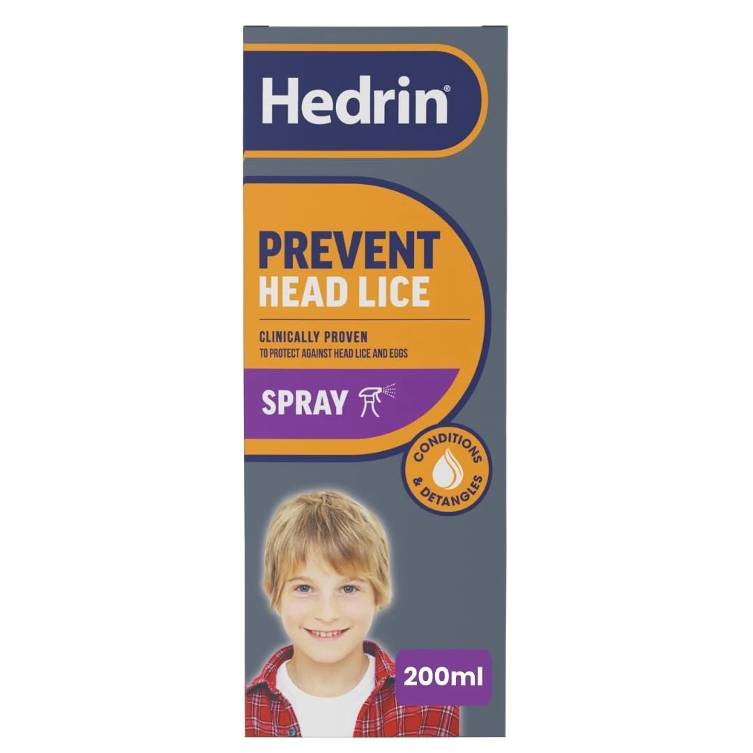 Hedrin Prevent Headlice 200ml Spray - Nit Protection Treatment, Detangles and Conditions, Clincally Tested Convenient Leave in Spray