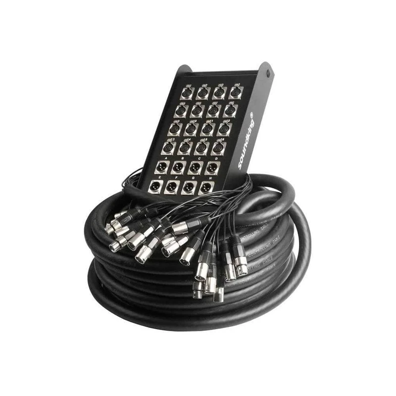 PULSE PLS00321 32 Way 24/8 XLR Multicore Stage Box, 30m