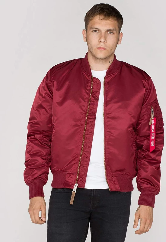 Alpha Industries MA-1 VF 59 Bomber Jacket for Men Burgundy