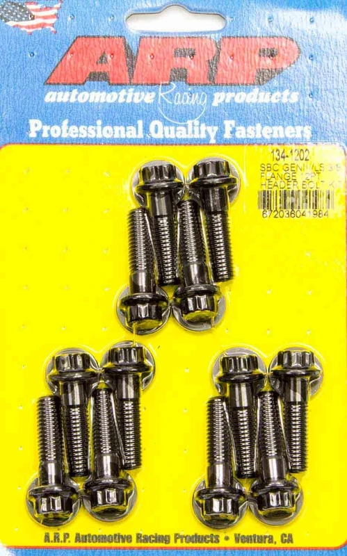 Chromoly Header Bolt Kits, Chevrolet Gen III/LS Series, 3/8˝ wide
