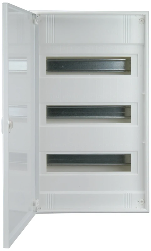 Unitec 47596 Surface-Mounted Electric Junction Box, 3 rows with Steel Door