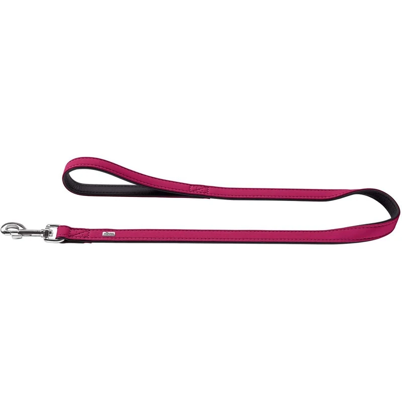 HUNTER Softie Art-Nubuk Nickel Lead Rope, 15 x 110 cm, Medium, Raspberry/Nappa Black/Pink