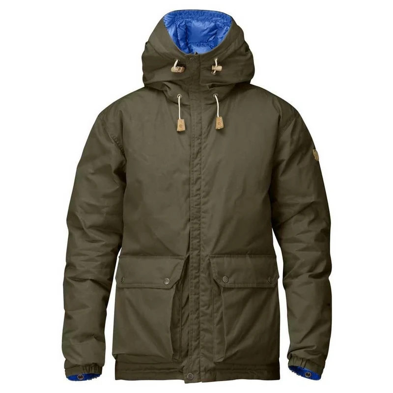 FJALLRAVEN Men's Down Jacket No.16 apparel, Dark Olive, XS