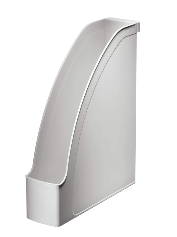 Leitz Magazine File A4, Pack of 6, for Use in Portrait and Landscape Format, Grey, Plus Series, 24760085