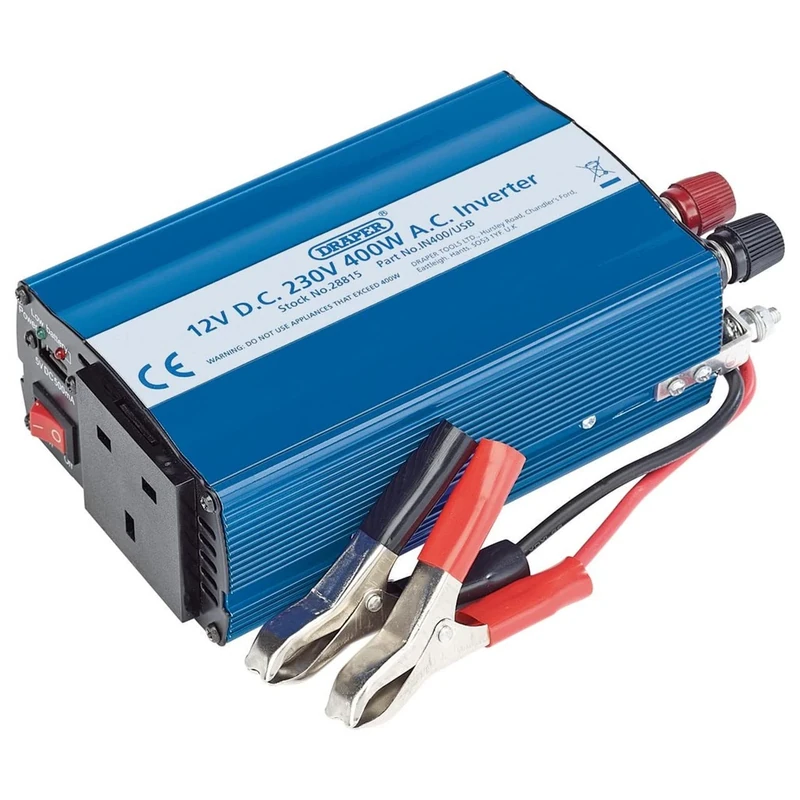 Draper 28815 DC to AC Inverter, 12V, 400W