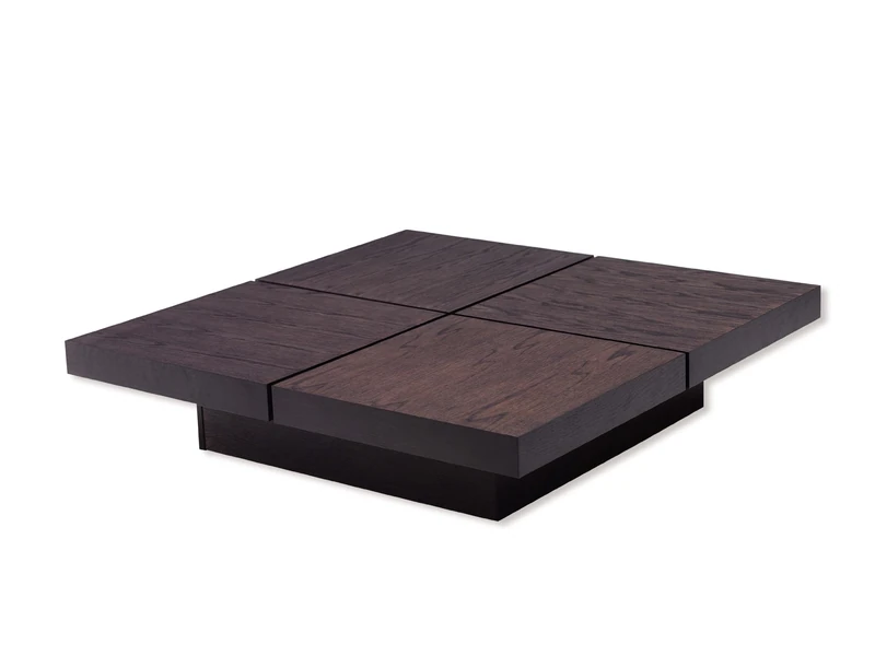TemaHome Wood Honeycomb Panel Kyoto 4 Tops with Chocolate Oak Veneer Stained Brown, 111 x 111 x 25 cm, Brown