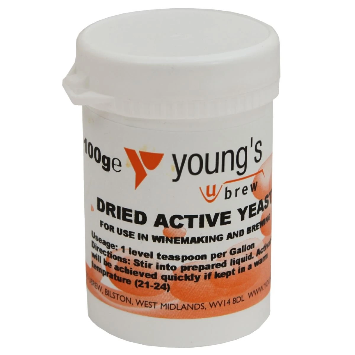 Dried Active Yeast 100g Youngs - Home brew Beer & Wine Making