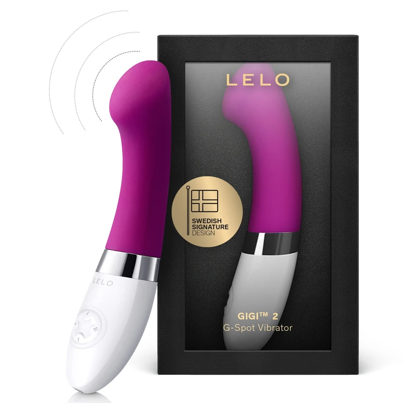 LELO Gigi 2 G Spot Vibrator for Her, Personal Massager, Powerful G Spot Toy with 8 Vibration Patterns, Curved Silent Vibrator for Mind Blowing Fun, Adult Toy, Deep Rose