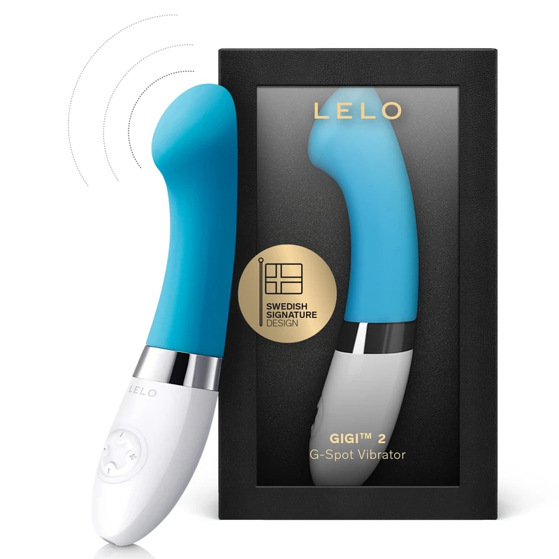 LELO Gigi 2 G Spot Vibrator for Her, Personal Massager, Powerful G Spot Toy with 8 Vibration Patterns, Curved Silent Vibrator for Mind Blowing Fun, Adult Toy (Turquoise Blue) - Image 1