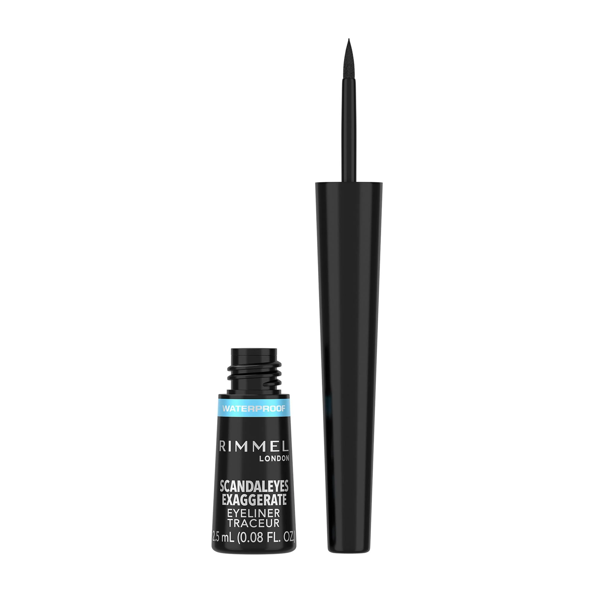 Rimmel London Exaggerate Waterproof Liquid Eyeliner, 2.5 ml, Black