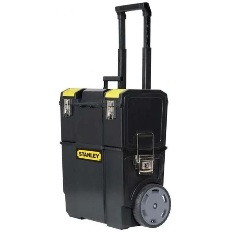 STANLEY 2 in 1 Rolling Toolbox with Pull Handle, Detachable Toolbox, Portable Tote Tray for Tools and Small Parts, 1-70-327