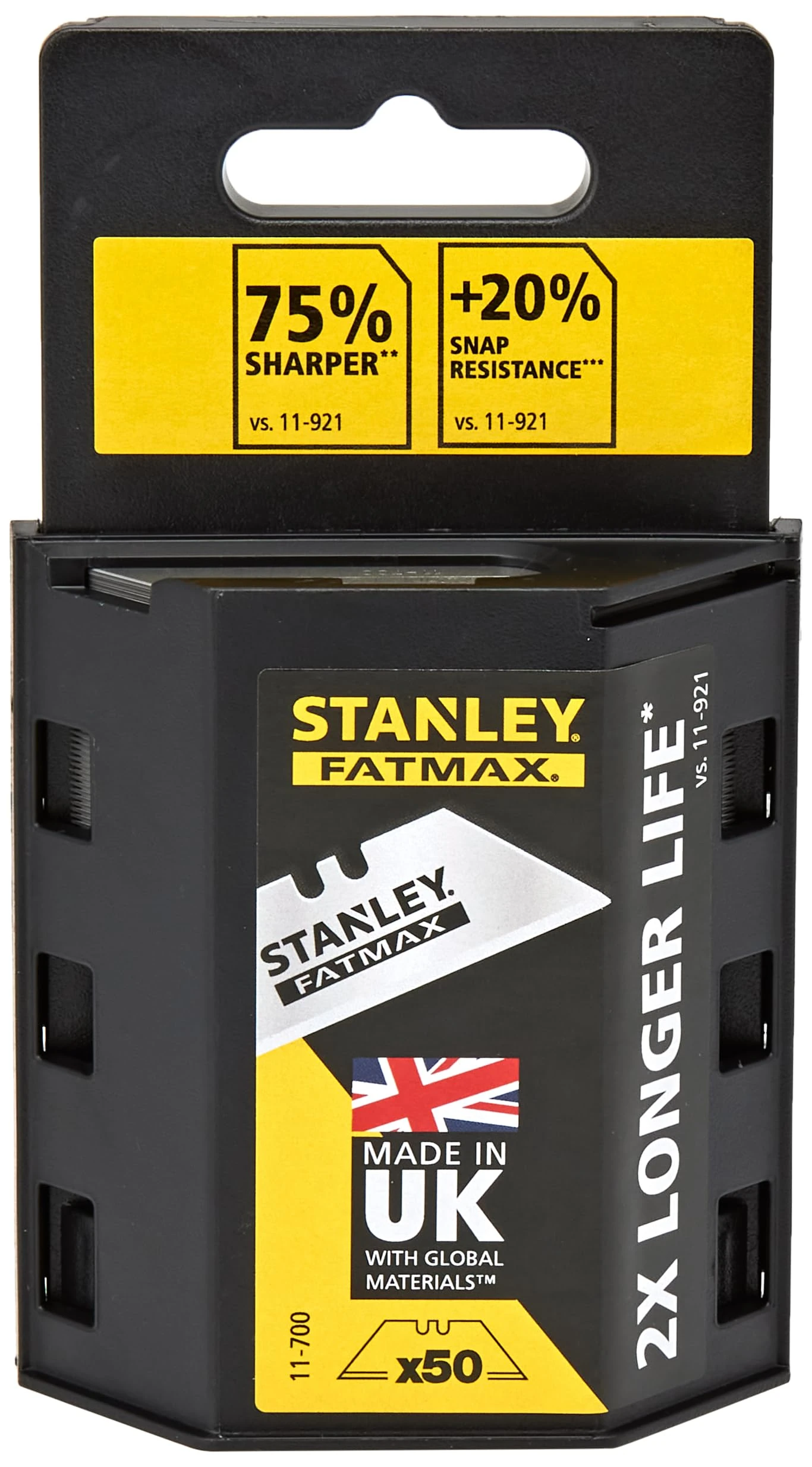 Stanley Fatmax 4-11-700 Knife Blade, Silver, Set of 50 Piece