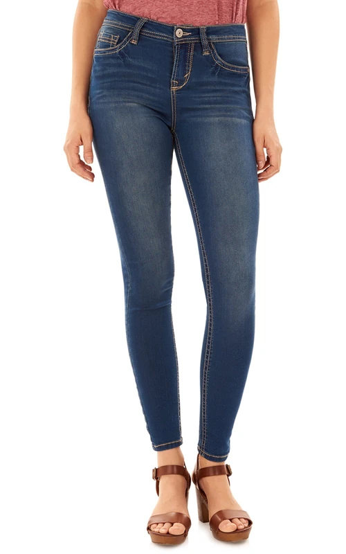 WallFlower Womens Juniors High Rise Irresistible Denim Jegging 5 Varsity Blue - Image 1