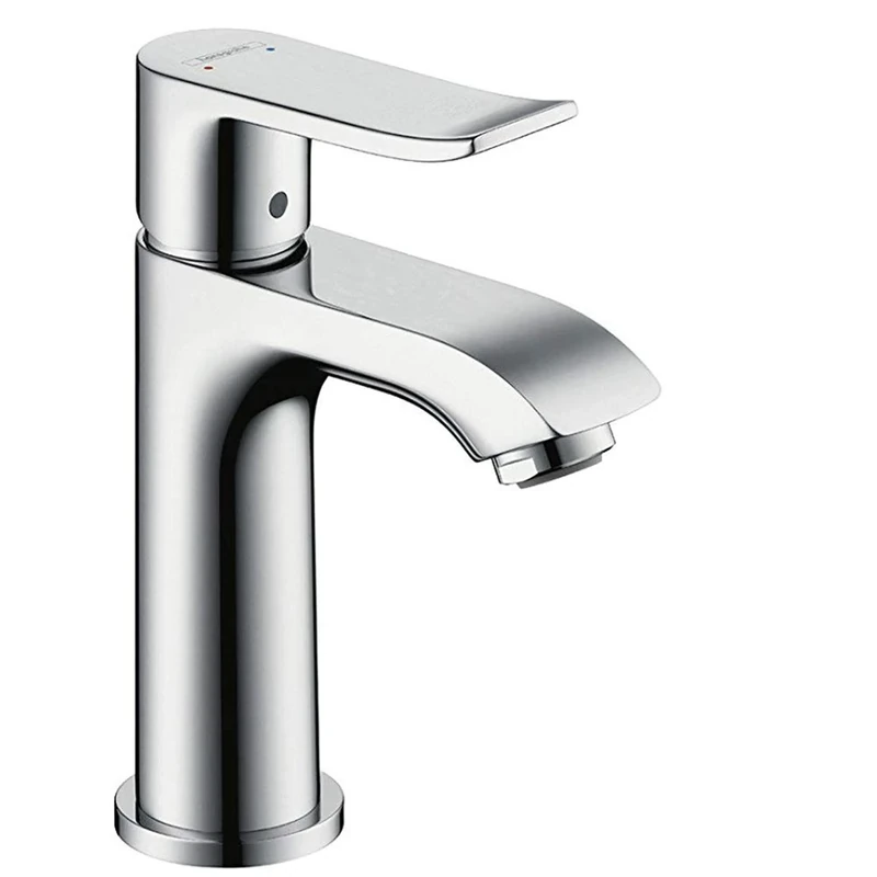 hansgrohe Metris basin mixer tap 100 without waste for small basins, chrome 31186000