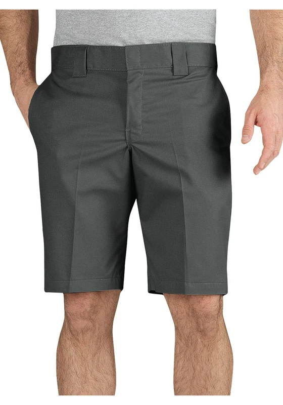 Dickies Slim Fit 11 Inch Flex Work Short, Gravel Gray V1, 34