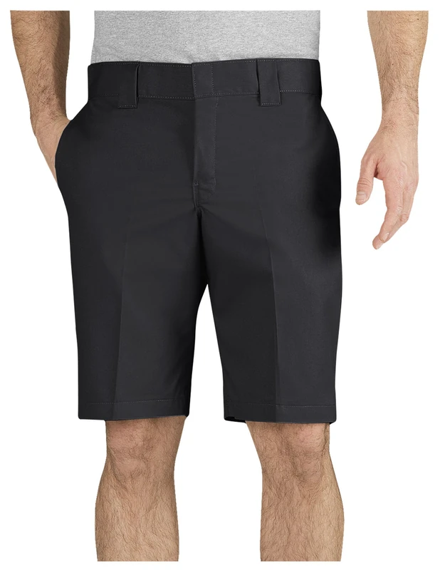 Dickies Slim Fit 11 Inch Flex Work Short, Black V1, 32