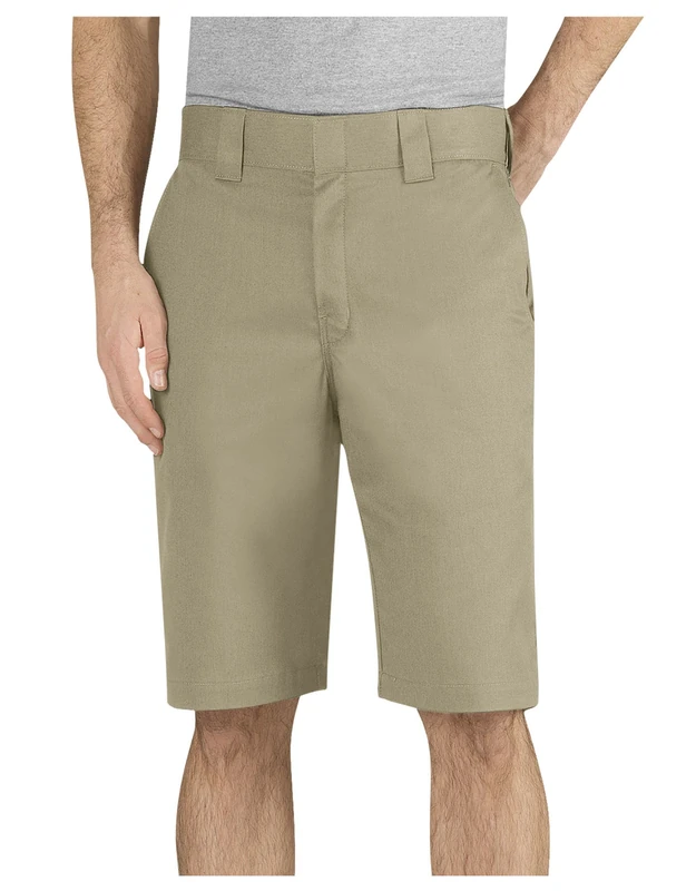 Dickies Men's 11 Inch Regular Fit Stretch Twill Work Short, Desert Sand, 34