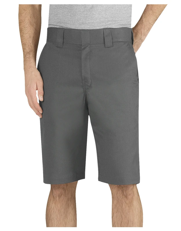 Dickies Men's 11 Inch Regular Fit Stretch Twill Work Short, Gravel Gray, 38