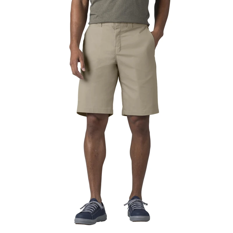 Dickies Men's 11 Inch Relaxed-Fit Stretch-Twill Work Short - Beige -