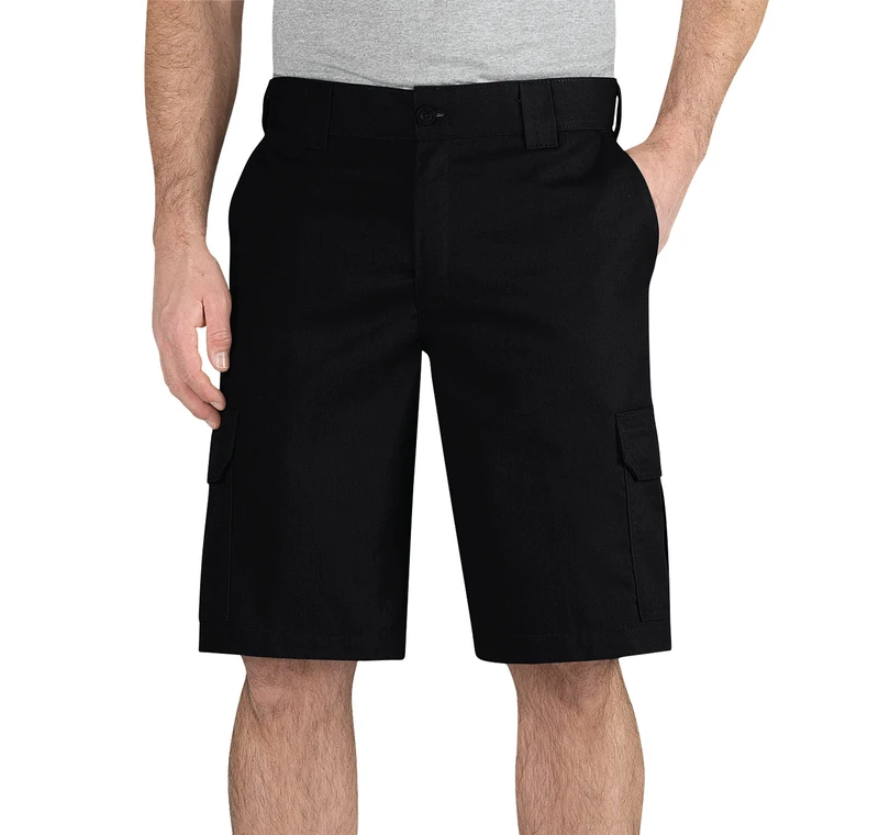 Dickies - WR556 Mens 11" Mechanical Stretch Cargo Shorts, 30, Black