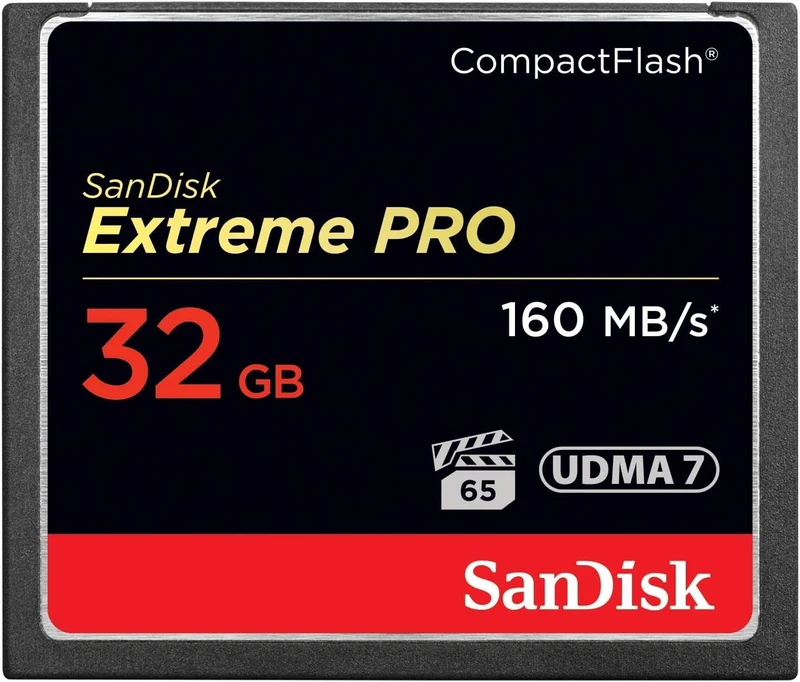 SanDisk Extreme Pro 32 GB 160 MB/s Compact Flash Memory Card - Black/Gold/Red