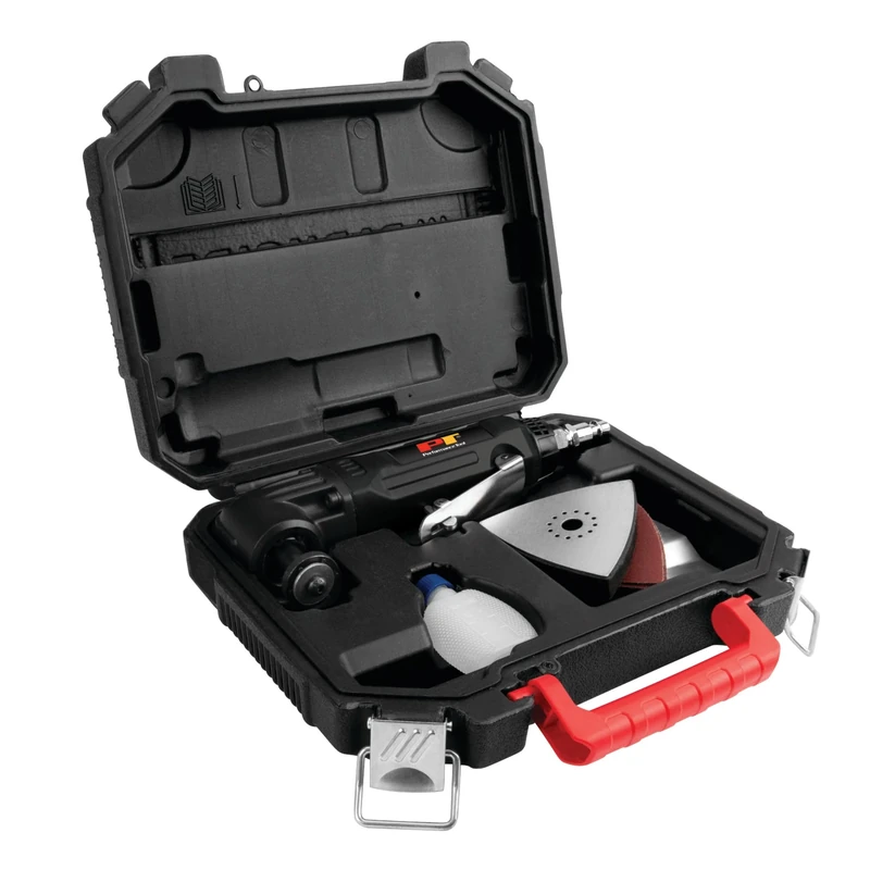 Performance Tool M546 Pro Grip Pneumatic Oscillating Multi-Tool Kit, Scraper, Sander and Cutter, Black - Image 1