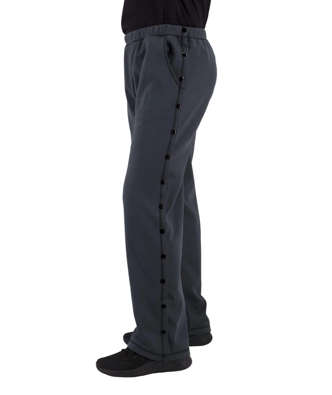 Renova Medical Wear Post Surgery Tearaway Pants - Men's - Women's - Unisex Sizing Grey - Image 1