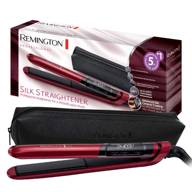 Remington S9600 Silk Straightener with Advanced Silk Ceramic Coating - Red