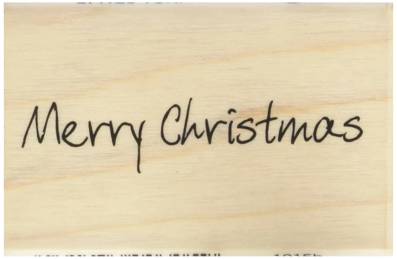 Art Stamps Scribbled Merry Christmas Inca Stamp, Black - Image 1
