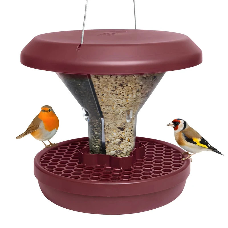 Bird Feeders Hanging Station - Davos - Smart Bird Feeder - No Mess Bird Seed - Seed Tray - Gardening Gifts - Bird Watching Gifts - Bird Table - Robin Food - Blackbird - Image 1