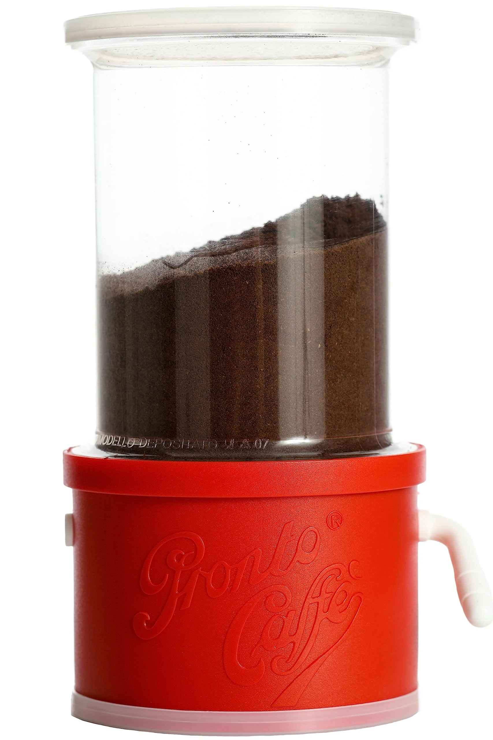 Lavatelli Pronto Caffè Dispenser for Ground Coffee, Red, Fits 250g Bag