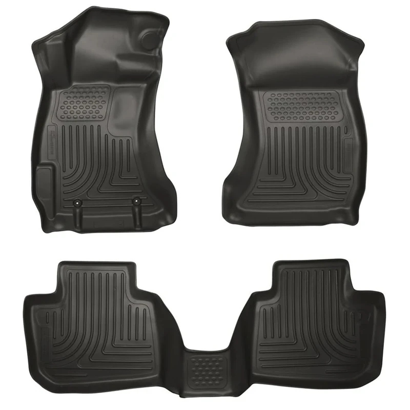 Husky Liners 99881 Black Weatherbeater Front & 2nd Seat Floor Liners Fits 2014-2018 Subaru Forester