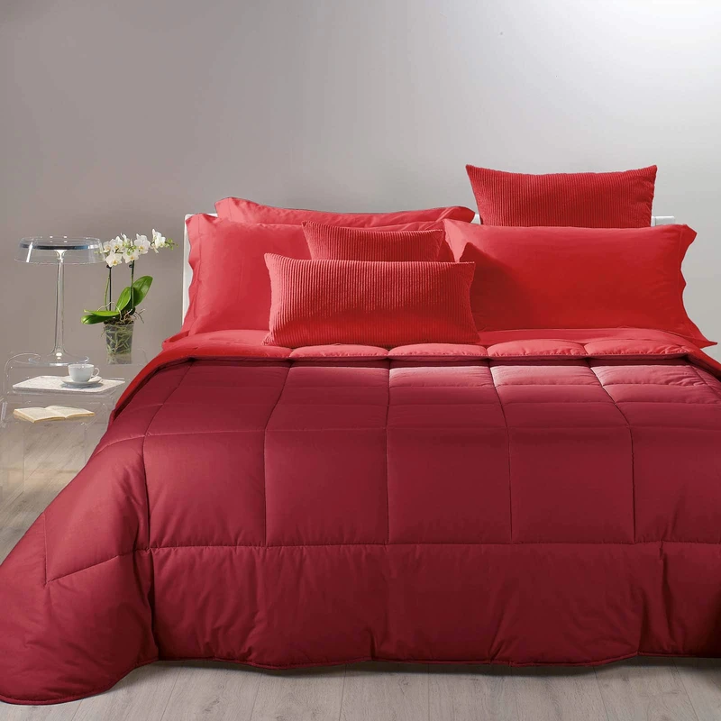 Caleffi Quilt, Cotton, Bordeaux, Single