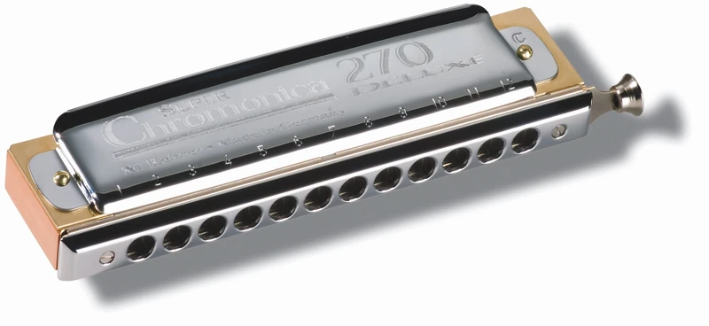 Hohner Harmonica (C, Silver, Pearwood comb) - Super Chromonica 270 Deluxe, 48 Classic chromonica reeds
