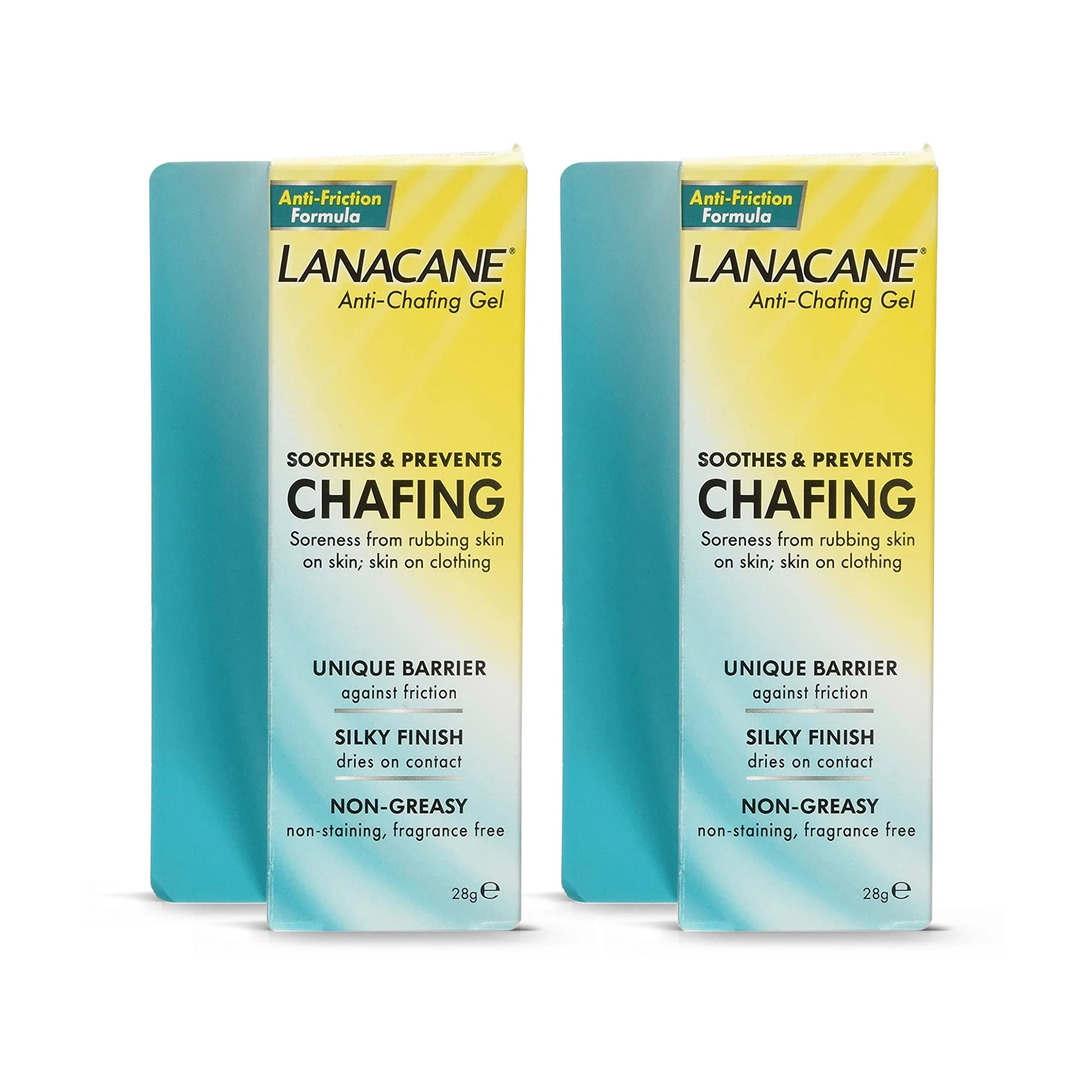 Lanacane, Anti Chafe, 28g X 2, Anti-Chafing Gel, Anti-Friction Cream, Leg, Sandal, Under Arm, Under Breast, Easy To Apply, Multi Purpose Use, Itching and Rash Treatments, Medication