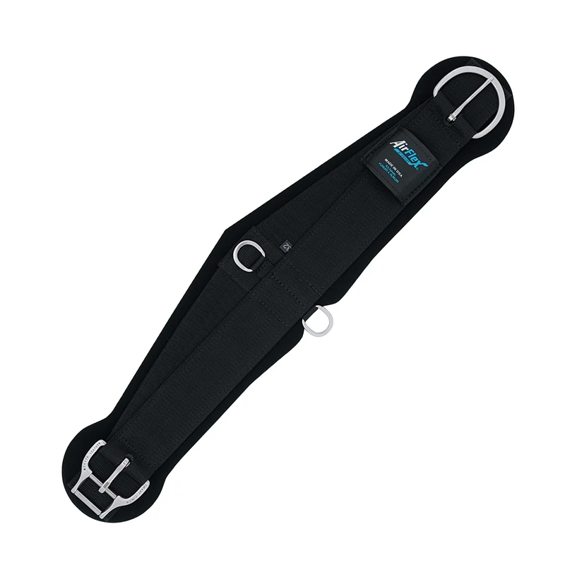 Weaver Equine AirFlex Roper Horse Cinch, Anti-Slip Nylon Webbing Saddle Cinch Girth with Smart Cinch Buckle, Western Horse Riding Supplies, Black