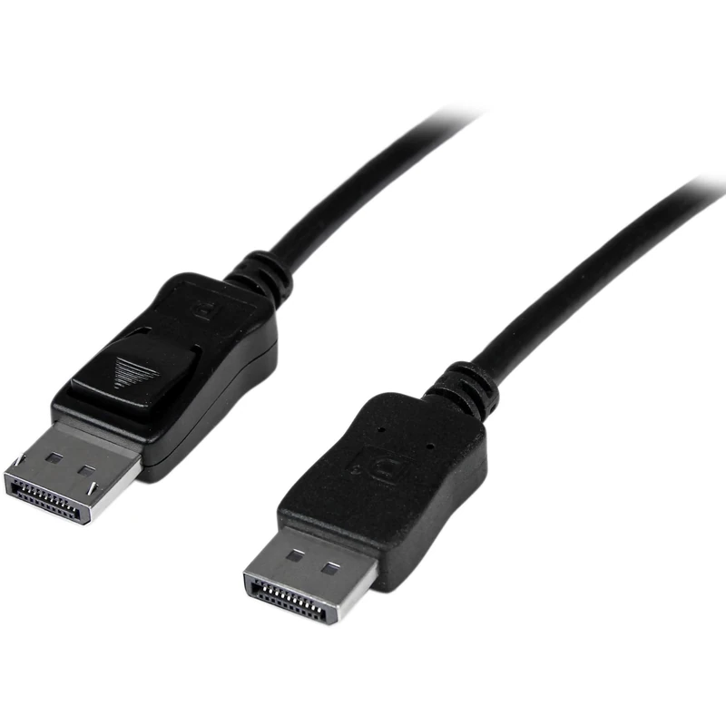 StarTech.com 50 ft DisplayPort Cable with Latches - Active - 2560 × 1600 - DPCP & HDCP - Male to Male DP Video Monitor Cable (DISPL15MA), 50 ft/15 m (active) , Black