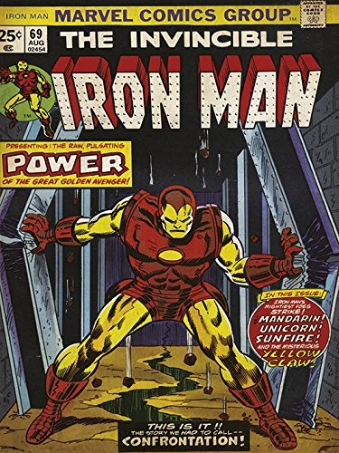Iron Man Marvel Power Canvas Print, Multi-Colour, 60 x 80 cm