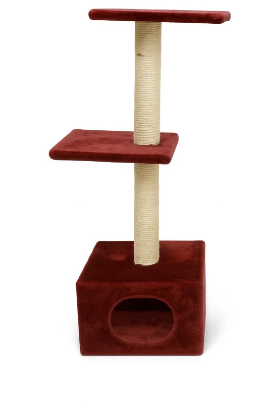 James and Steel Three Tier And House Sisal Scratcher, 104 cm