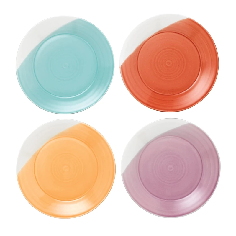 Royal Doulton Chip-Resistant, Hard-Wearing Porcelain Plates, 1815 Bright, 21cm/8in, Set of 4